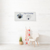 Banderoles Mariage Anniversaire de fête PHOTO Bienvenue Blue  (En situation)