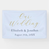Banderoles Mariage bleu opulent (Horizontal)