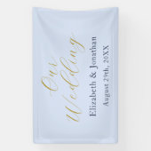 Banderoles Mariage bleu opulent (Verticale)