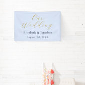 Banderoles Mariage bleu opulent (Insitu)