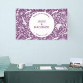 Banderoles Mariage botanique violet moderne (Salon professionnel)