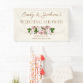 Banderoles Mariage Champêtre Rose Pâle pour un Couple (En situation)