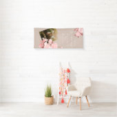 Banderoles Mariage Chic Rose Photo Vertical (En situation)