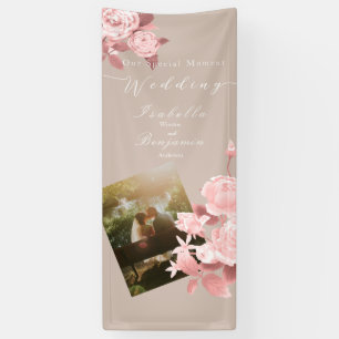 Banderoles Mariage Chic Rose Photo Vertical