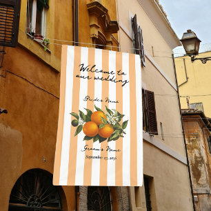 Banderoles Mariage Citron Orange Méditerranéen Italien