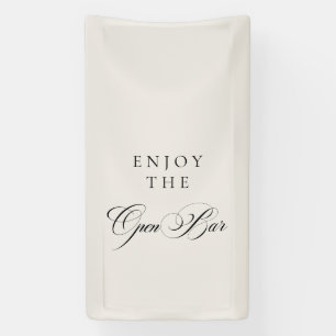 Banderoles Mariage classique calligraphie noir ivoire bar ouv