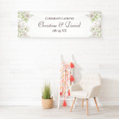 Banderoles Mariage Classique Rose Blanche (En situation)