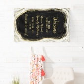 Banderoles Mariage d'Agate Black White & Gold (En situation)
