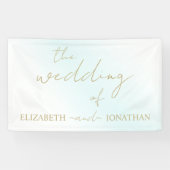 Banderoles Mariage d'aquarelle bleu (Horizontal)