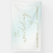 Banderoles Mariage d'aquarelle bleu (Vertical)