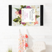 Banderoles Mariage d'aquarelle rose et blanc moderne (En situation)