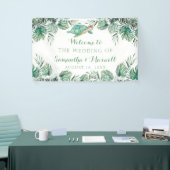 Banderoles Mariage d'aquarelle tropicale de la tortue de mer (Salon professionnel)