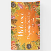 Banderoles Mariage de automne Bienvenue Automne Maple Feuille (Vertical)