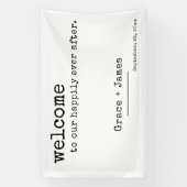 Banderoles Mariage de bienvenue de la typographie de machine  (Verticale)