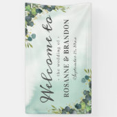 Banderoles Mariage de bienvenue de l'Eucalyptus botanique (Vertical)
