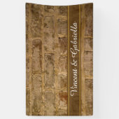 Banderoles Mariage de briques industrielles chics (Vertical)