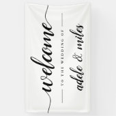 Banderoles Mariage de calligraphie noir et blanc (Vertical)