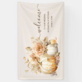 Banderoles Mariage de Citrouille de Parties scintillant d'or (Vertical)