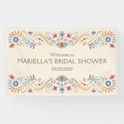 Banderoles Mariage de douche d'anniversaire Fiesta Boho (Horizontal)