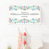 Banderoles Mariage de douche Fiesta Floral (En situation)