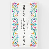 Banderoles Mariage de douche Fiesta Floral (Vertical)