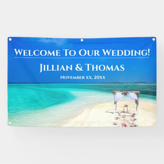 Banderoles Mariage de la plage de destination - (Horizontal)