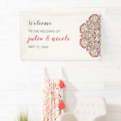 Banderoles Mariage de Motif de mandala géométrique classique (En situation)