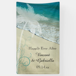 Banderoles Mariage de plage tropicale