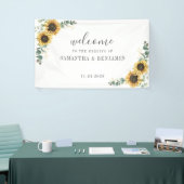 Banderoles Mariage de script de tournesol floral Eucalyptus (Salon professionnel)