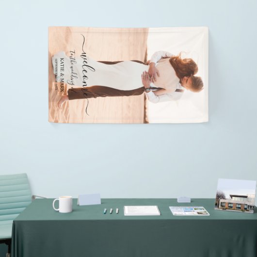 Banderoles Mariage de script mariage de la mémoire photo Love (Salon professionnel)