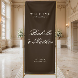 Banderoles Mariage de style ancien argent brun foncé classiqu