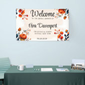 Banderoles Mariage de thème bleu marine et orange  (Salon professionnel)