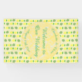 Banderoles Mariage d'été tropical Ananas et Palm Feuille (Horizontal)