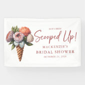 Banderoles Mariage Élégant Bohème Rustique avec Glace (Horizontal)