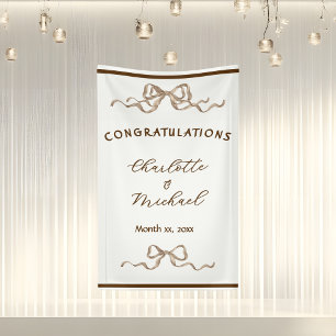 Banderoles Mariage Élégant Romantique Ruban