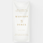 Banderoles Mariage Élégant Simple BIENVENUE (Vertical)