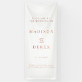 Banderoles Mariage Élégant Simple BIENVENUE (Vertical)