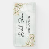 Banderoles Mariage en Douceur Florale Aquarelle Verte  (Verticale)