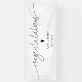 Banderoles Mariage Félicitations Typographie de l'écriture ma (Vertical)