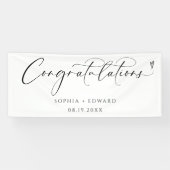 Banderoles Mariage Félicitations Typographie de l'écriture ma (Horizontal)