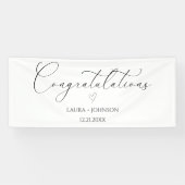 Banderoles Mariage Félicitations Typographie de l'écriture ma (Horizontal)