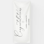 Banderoles Mariage Félicitations Typographie de l'écriture ma (Vertical)