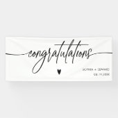 Banderoles Mariage Félicitations Typographie de l'écriture ma (Horizontal)