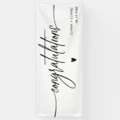 Banderoles Mariage Félicitations Typographie de l'écriture ma (Vertical)