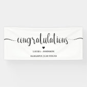 Banderoles Mariage Félicitations Typographie de l'écriture ma (Horizontal)