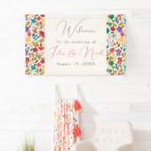 Banderoles Mariage Fleur de Prairie Jaune Moutarde Violet Pri (En situation)