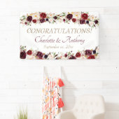 Banderoles Mariage floral de Bourgogne profonde (En situation)