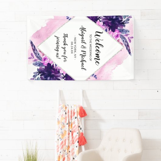 Banderoles Mariage floral enchanté (En situation)