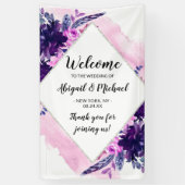 Banderoles Mariage floral enchanté (Vertical)