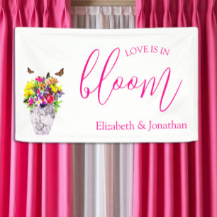 Banderoles Mariage Floral Love In Bloom